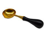 Ds. Distinctive Style Retro Wax Spoon with Wooden Handle for Sealing Stamp (Large 1.2 Inches Diameter)