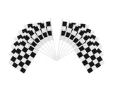 Racing Checkered Flags 12 Pieces Finish Line Flags for Race Car Party