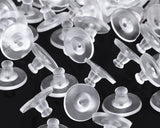 100 Pieces Clear Silicone Earring Backs