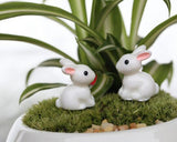 10 Pieces Rabbit Figurines for Garden, Party Decorations