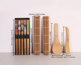 Sushi Making Kit Set of 9 Bamboo Sushi Tools