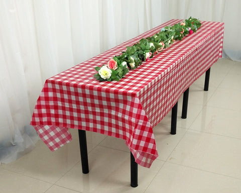 Checkered Tablecloths with Clips 54 x 108 Inch Table Covers