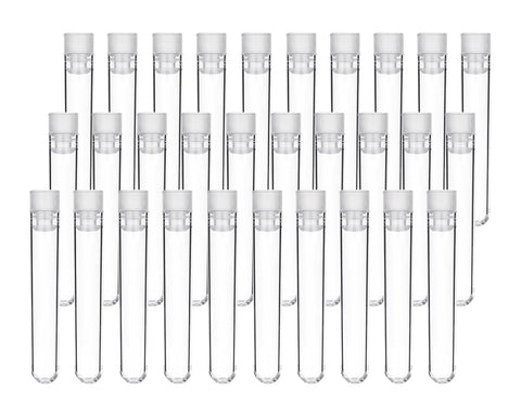 Plastic Test Tubes with Caps 30 Pieces Laboratory Tubes