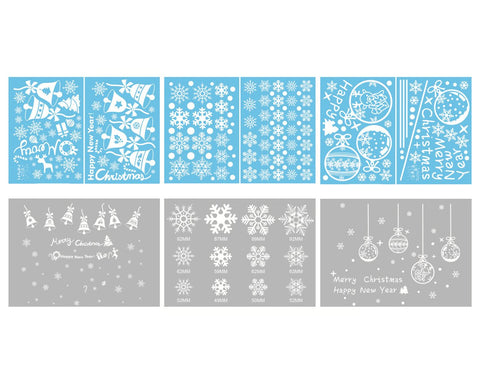 Christmas Window Stickers 6 Pieces Window Clings Decorations