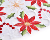 15 x 70 Inch Christmas Embroidered Table Runner