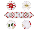 15 x 70 Inch Christmas Embroidered Table Runner