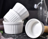 Porcelain Ramekin Bowls 6 Pieces Baking Cups for Desserts