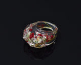 Rings for Kids Dried Flowers Resin Ring with Gift Box