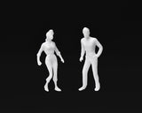 Unpainted Figures 1:50 Scale 100 Pieces Assorted Poses Miniature People