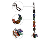 7 Chakra Stones Good Luck Hanging Gemstones Ornament for Car and Home