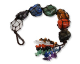 7 Chakra Stones Good Luck Hanging Gemstones Ornament for Car and Home