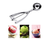 Cookie Scoop Set of 3 Stainless Steel Ice Cream Scoop with Trigger