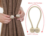 Magnetic Curtain Tie Backs 2 Pieces Rope Drapery Tiebacks