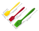 Silicone Basting Brush Set of 5 Pastry Brushes and Silicone Spatula