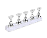 Nail Stand 5 Pieces Nail Display Stand with Base for Nail Art Practice