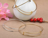 Expandable Bangle Bracelets 60 Pieces Adjustable Wire Bracelets