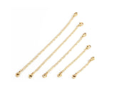 Stainless Steel Necklace Extenders Set of 10 Bracelets Chain - Sliver and Gold