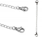 Stainless Steel Necklace Extenders Set of 10 Bracelets Chain - Sliver and Gold