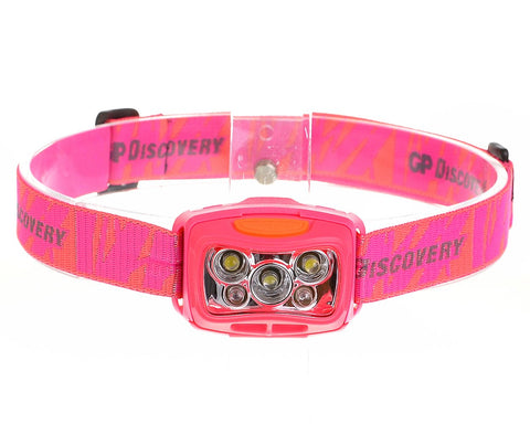 GP Discovery Ultra Light LED Headlight with 5 Modes - Pink