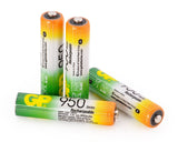 GP NiMH 950 mAh AAA Rechargeable Batteries with Free USB Charger