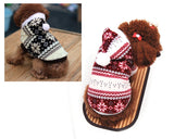 Snowflake Print Pet Dog Clothes Winter Coat with Hood