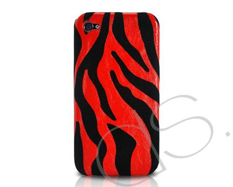 Zebra Series iPhone 4 and 4S Case - Red