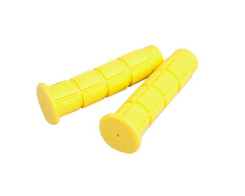 2 Pcs Simple Silicone Cycling Bike Handlebar Grips - Yellow