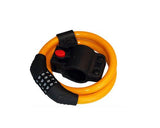 2 Feet Bicycle Resettable Combination Spiral Cable Lock - Orange