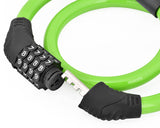 2 Feet Bicycle Resettable Combination Spiral Cable Lock - Green