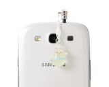 Dangling Luminous Blue Lucky Cat Headphone Jack Plug