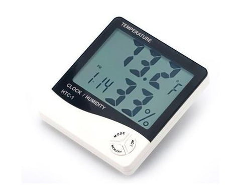 Large Display Digital Alarm Clock with Temperature and Humidity Meter