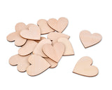 2 Inches Blank Wood Hearts - 50 Pieces