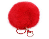 6 Pcs Fluffy Fur Ball Keychain