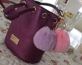 6 Pcs Fluffy Fur Ball Keychain