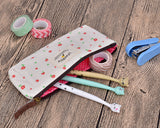 Floral Canvas Pen and Pencil Case