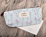 Floral Canvas Pen and Pencil Case