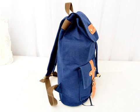 Korean Style Drawstring Rucksack - Blue