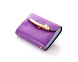 Retro Leather Business Card Case - Purple