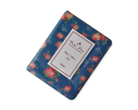 Retro Rose Photo Album for Fujifilm Instax Mini Films - Blue