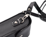 Simple PU Leather Shoulder Bag for Mirrorless Camera - Black