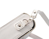 Simple PU Leather Shoulder Bag for Mirrorless Camera - White