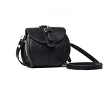 Chic PU Leather Shoulder Bag for Women - Black