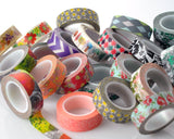 5 Pcs 1.5 cm Japanese Flower Craft Decor Paper Washi Masking Tape