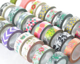 5 Pcs 1.5 cm Japanese Flower Craft Decor Paper Washi Masking Tape