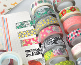 5 Pcs 1.5 cm Japanese Flower Craft Decor Paper Washi Masking Tape