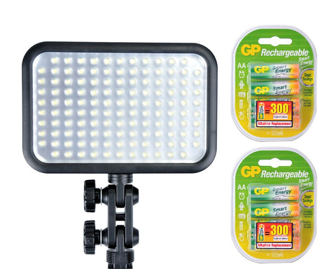 Godox LED 126 Video Light with GP Rechargeable Batteries