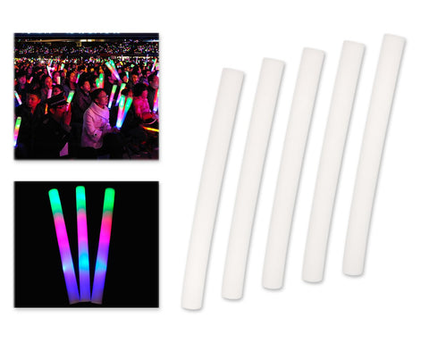 5 Pcs 3 Mode Flashing Multicolor Foam Baton LED Light Stick