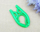 5 Pcs Plastic Folding Clothes Hanger - Green