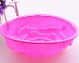 8.6 inches Rose Bundt Cakes Silicone Baking Mold - Magenta