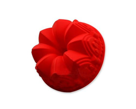 8.6 inches Cathedral Bundt Pan Silicone Baking Mold - Red